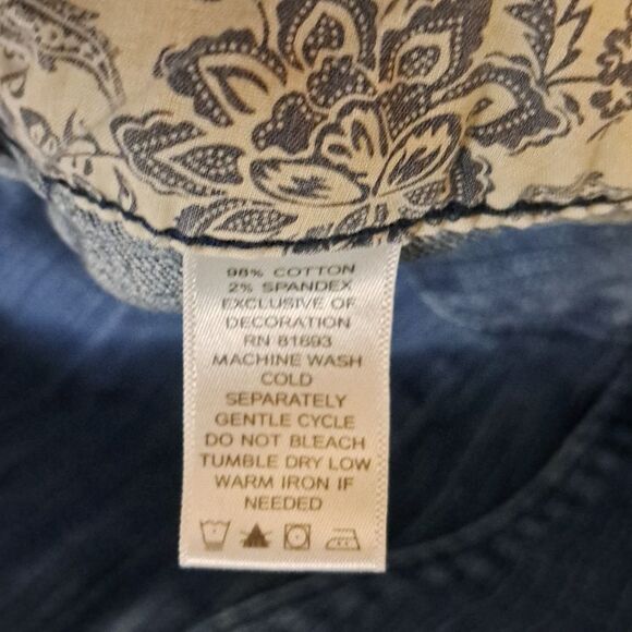 Denim & Co Women's Trouser Blue Jeans 10 tall - Picture 7 of 8